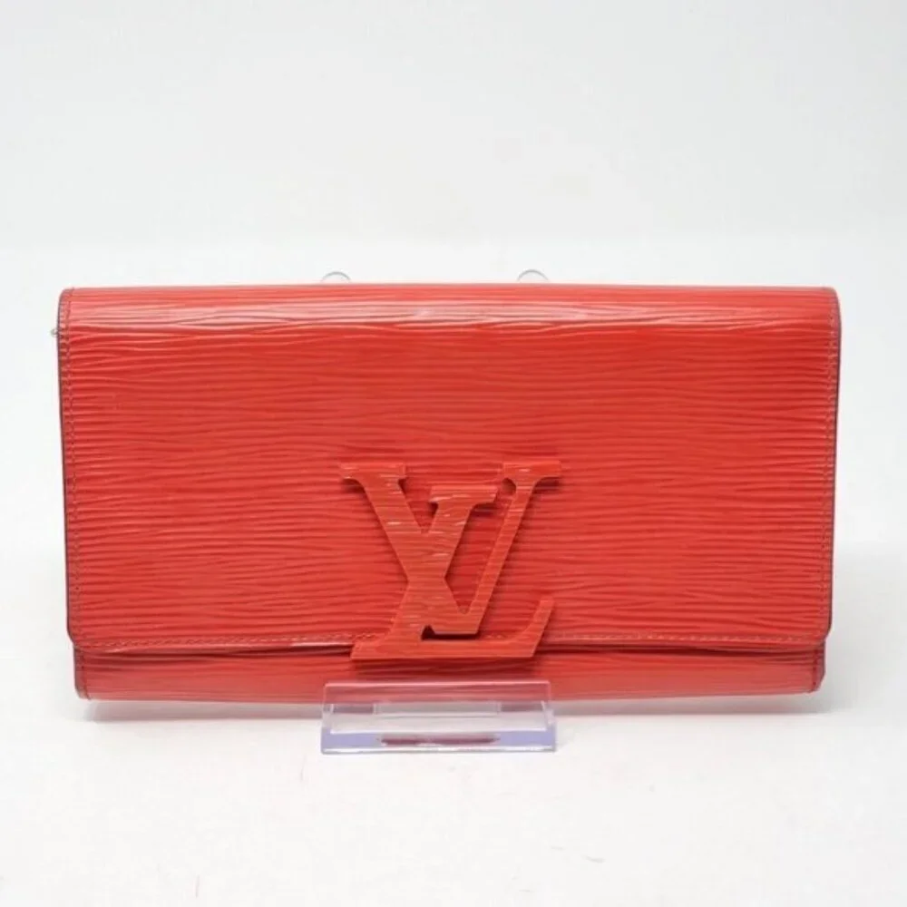 Authentic Louis Vuitton Epi Leather Sarah Wallet Red LV Long Wallet